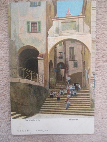 Alte farbige postkarte la - postkarte,, "la